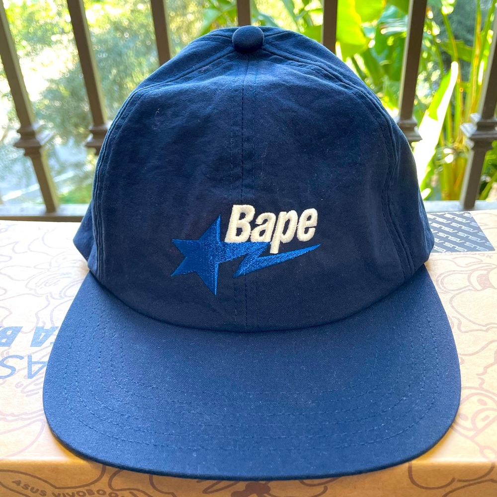 Bape Bapsta Nylon Hat - Navy - NWOT